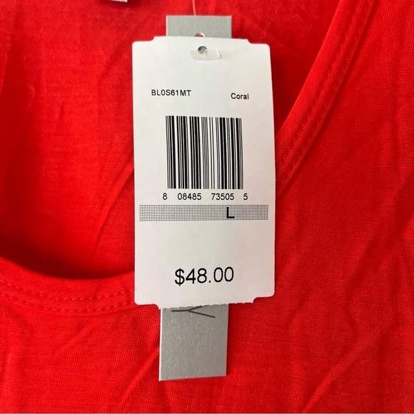 NWT Dylan Gray Red/Coral Tank Large - Picture 4 of 8